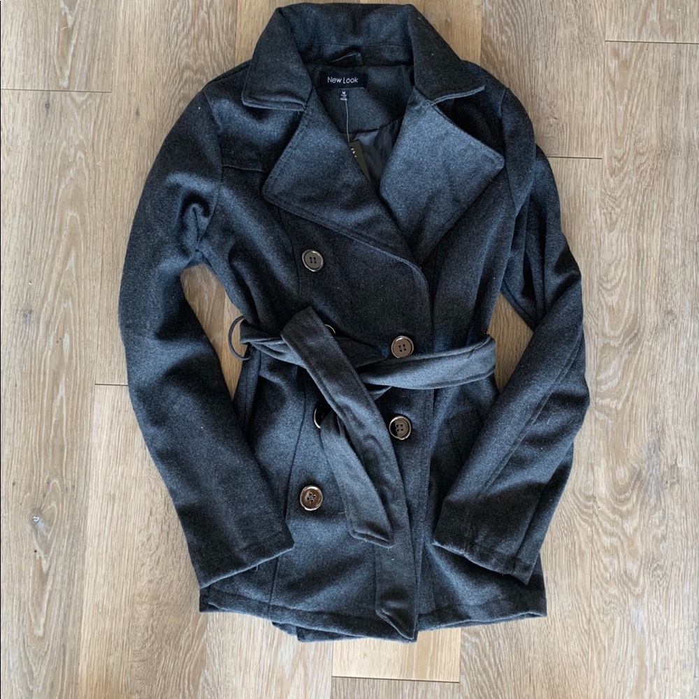 New Look double breasted pea coat medium